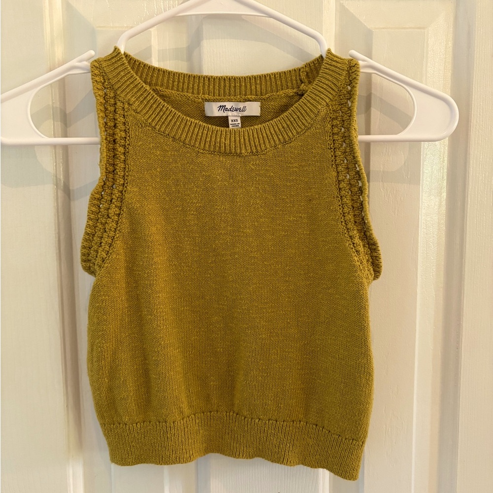 Madewell Knit Cotton Tank Sweater, XXS